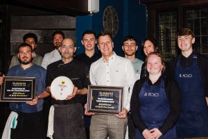 The business now employs around twelve people - a group shot.